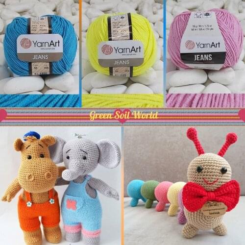 Cotton knitted iplik-50 color seçenekleri-160 meters (50gr) - Yarnart jeans-Polyacryl-Cardigan-sweater-blouse-home textile slim Amigurumi-beb