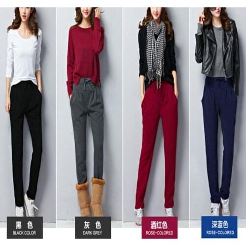 HONGRUILONG Women's Velvet Trousers