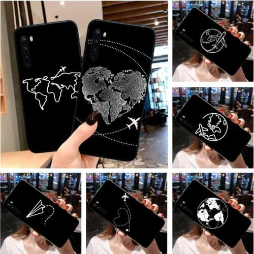 Airplane map line design Phone Case For OPPO Realme 6 Pro XT Realme C3 5 Pro C2 RENO2-Z A11X