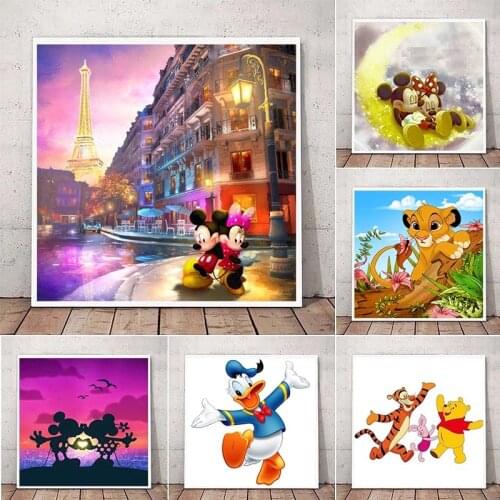 Disney Canvas Painting Cartoon Mickey Mouse Friend Posters and Prints Nursery Wall Art Picture for Living Room Home Decoration