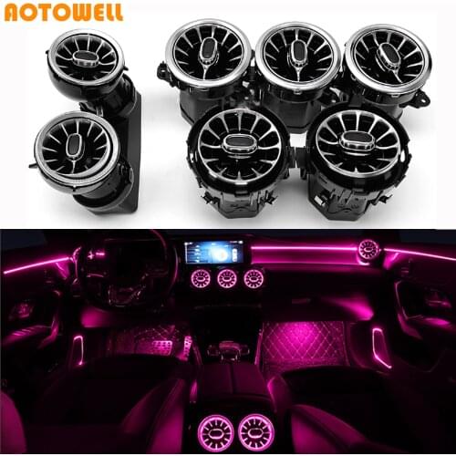 Dashboard Console AC Condition Air Vent Outlet Turbo Trim Atmosphere Ambient Light For Mercedes Benz A Class W177 2019 A250 A45