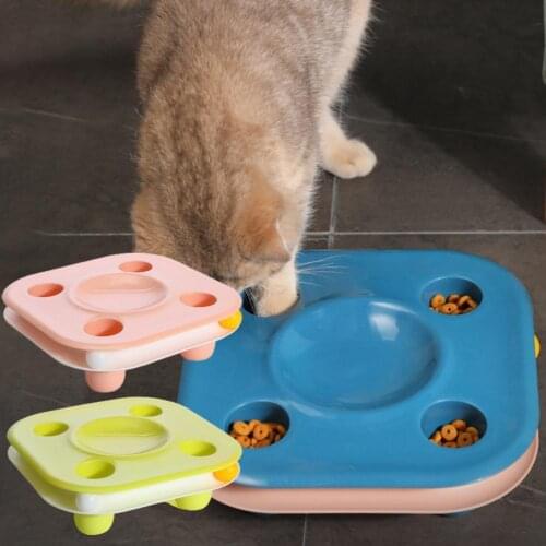 Cat Bowl Multifunctional Promote Digestion Fresh Colors Pet Feeder Game Globbles Kitten Supplies for Home Dog Feeders Supplies