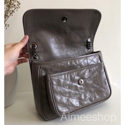 Fashion luxury lambskin leather top quality ladies makeup bag messenger Handbag 100% genuine leather shopping purse