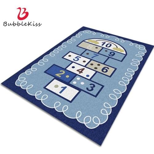 Bubble Kiss Cartoon Carpets For Living Room Home Creative Crawling Game Rug Fashion Pink Blue Kids Bedroom Decoration Foot Pad