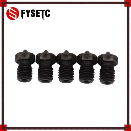 5pcs V6 Nozzles Hardened Steel For High Temperature 3D Printing PEI PEEK Carbon Fiber Filament For E3D Titan Aero Hotend