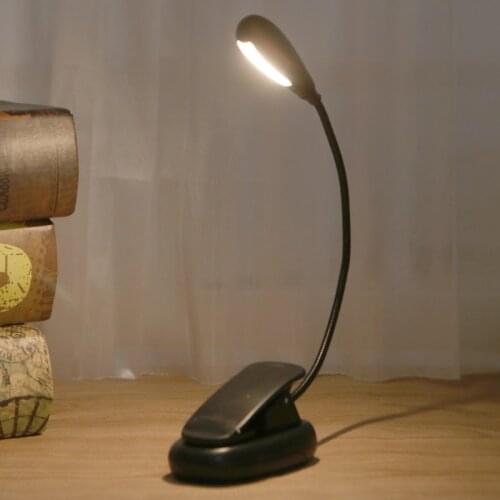 Flexible Arm Dimmable 7 LED USB Table Lamp Clip-on Bed Reading Table Light