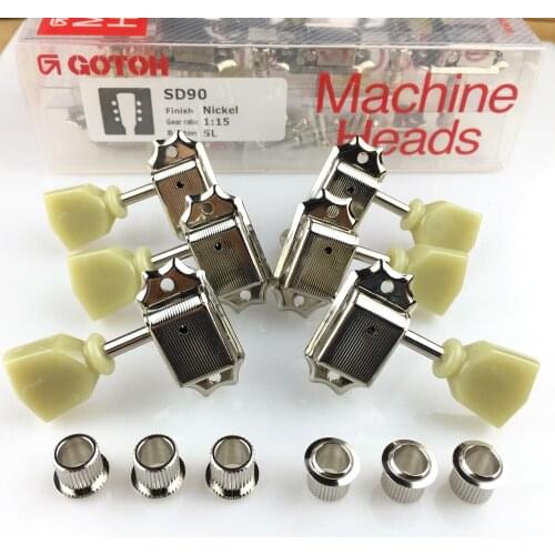 1Set Genuine GOTOH 3R-3L Vintage Deluxe Electric Guitar Machine Heads Tuners SD90 Tuning Pegs ( With packaging )