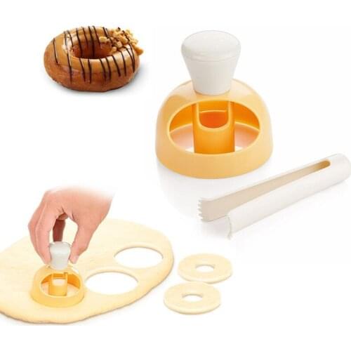 Donut Maker Baking Mold Dessert Bread Cutter Plastic Mould Cake Decorating Tools For Kitchen Bakeware Pastry With Food Wweezers