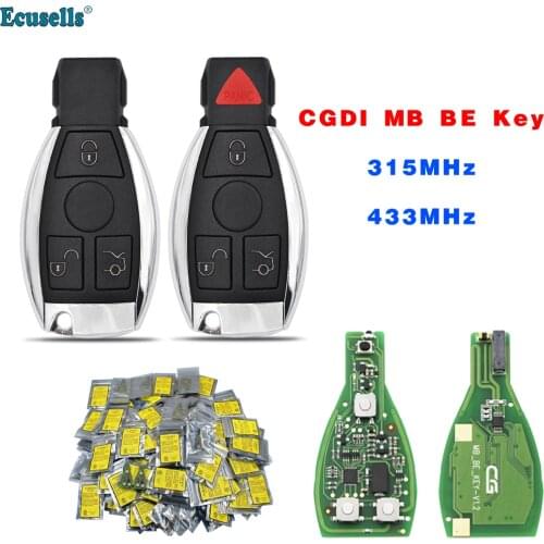 3/4 Buttons Remote Original CGDI MB CG BE Key 315MHZ/433MHZ for Mercedes Benz Support All FBS3 Working with CGDI MB Programmer