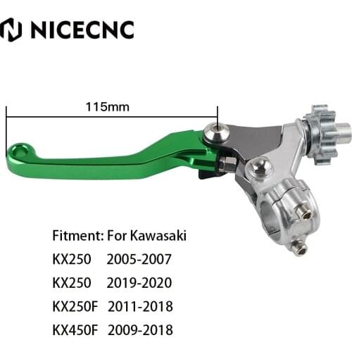 NICECNC Brake Clutch Lever For Kawasaki KX250 KX 250 2005-2007 2019-2020 KX250F KXF250 2011-2018 KX 450 F 2009-2018 Aluminum