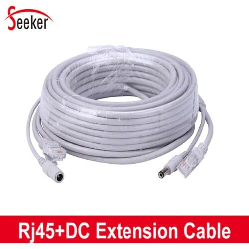 Seeker CCTV Surveillance Network Cable Rj45 Network + Power DC Ethernet Extension Cable 5/10/15/20/30M Optionalfor IP cameras