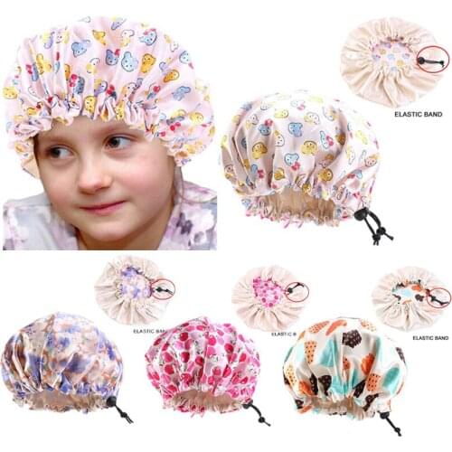 KLV Kids Satin Bonnet Cute Adjustable Sleeping Cap Double Layered Reversible Hair Bonnet Silky Night Hat Infant Baby Bonnet