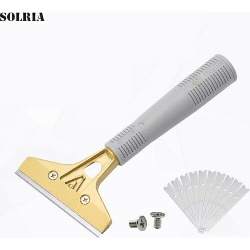 Spatula Cleaning Knife with 10 Blade 2 Screws Glass Putty Wall Peeling In Addition Glue Marble Spatula Blade Beauty Sewing Tool