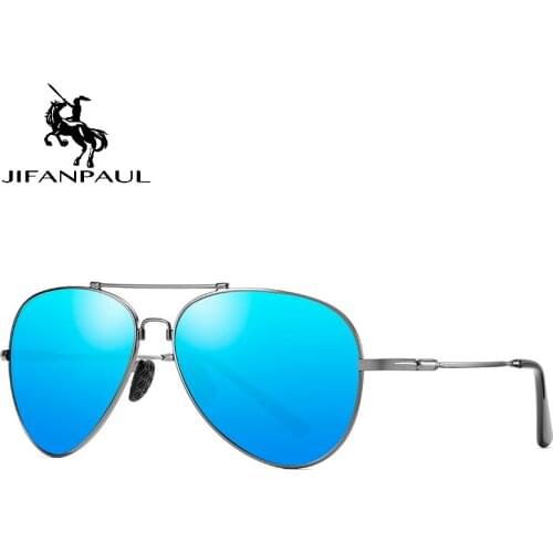 JIFANPAUL New sunglasses male metal frame high quality mens sun polarized driving glasses Spring semicircle Frame free shipping