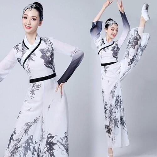 Traditional folk and ethnic dance clothes national dance of China fan yongo ancient Chinese folk dance clothing AA4501