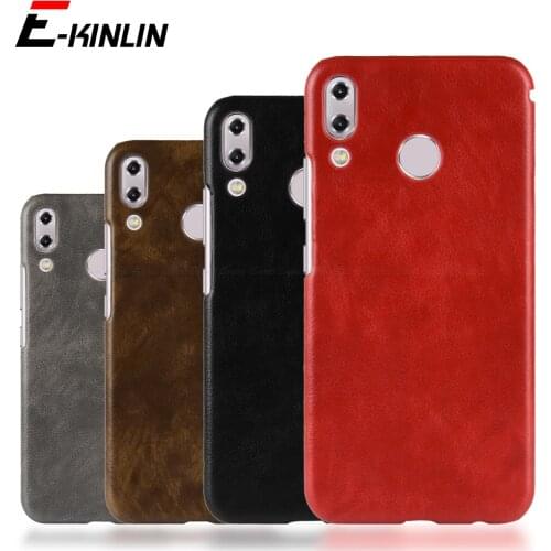 Ultra Slim Litchi Leather Pattern Hard PC Back Cover For Asus ZenFone 5 5Z 6 ZE620KL ZS620KL ZS630KL Shockproof Phone Case