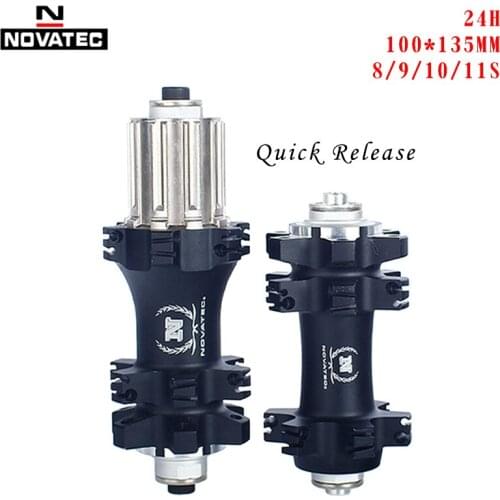 NOVATEC Mountain Bike Hubs Straight pull 4bearing Disc brake 100/135MM 8/9/10/11S 24Holes Sealed MTB bicycle hub