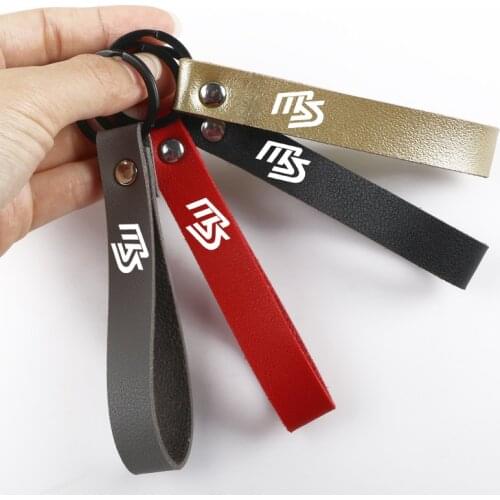 High quality Car Key ring Key Fobs Leather Rope Key Chain for Mazda MS CX-5 CX5 CX3 CX8 car keychain Accessories