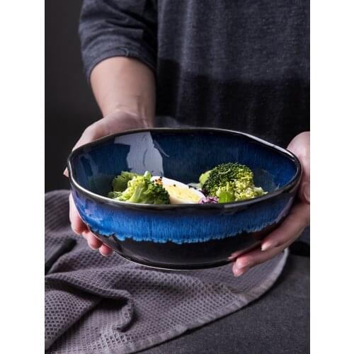 Japanese Creative Tableware Set Commercial ceramic bowl household large porcelain ramen rice noodles soup Deep bowl