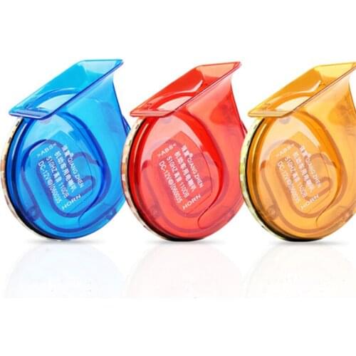 Loud Horn Auto Motorcycle Speaker Alarm 12V 115db High Voice Horn With Colored Lights Waterproof Universal