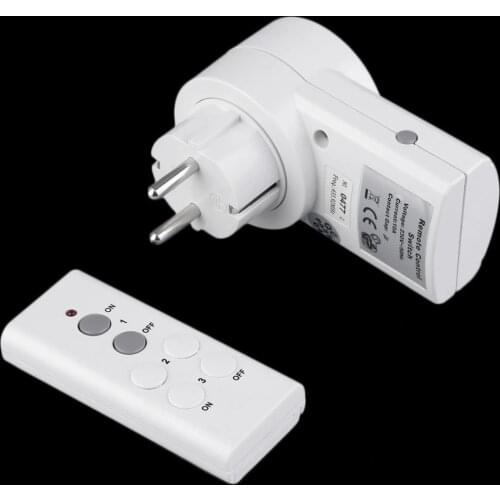 1pcs Wireless Remote Control Power Outlet Light Switch Plug Socket Power Outlet Socket EU Standard Plug Newest High Quality