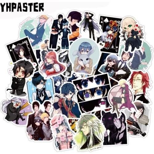 10/30/50Pcs Black Butler Stickers Japanese Anime Sticker For Laptop Luggage Motorcycle Phone Skateboard Notebook Snowboard Toy