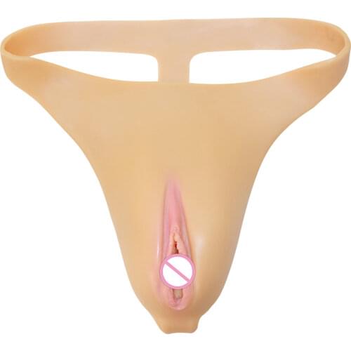 Silicone Realistic Vagina Panties Pussy Pants Sexy Fake Vagina for Shemale Crossdresse Transgender