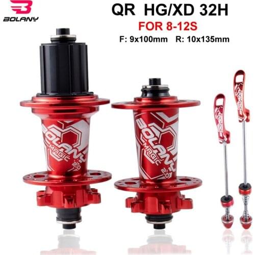 Bolany QR 32H Bike Hubs Disc Brake 32 Holes 4 Sealed Aluminum Alloy Quick Release MTB Bicycle Bearing Hub 8 9 10 11 Speed for HG