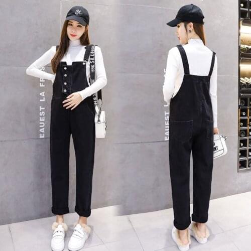 Jeans For Pregnant Women Clothes Pregnancy Jumpsuits Suspenders Trousers Jeans Pants Autumn Maternity Bib Overall Pants