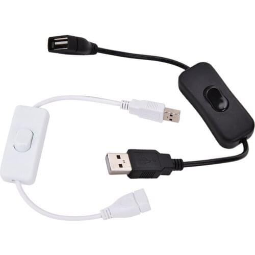USB Cable New 28cm USB 2.0 A Male To A Female Extension Extender Black Cable With Switch ON OFF Cable
