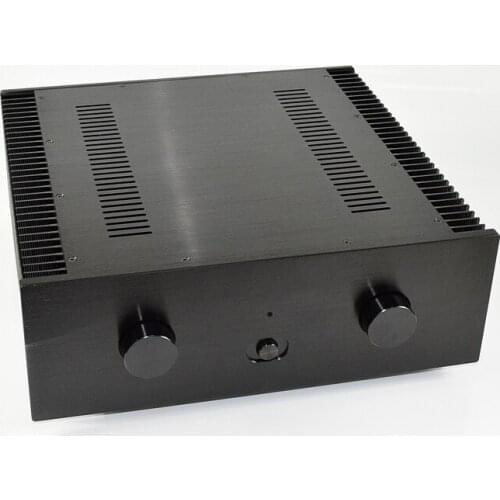 WA122 Black Aluminum All-A Preamplifier Chassis / AMP Shell / Case / DIY Box (435 * 150 * 420mm)