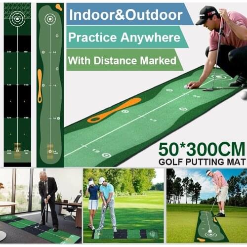 Indoor Outdoor 3 Types Training Golf Hitting Carpet Mini Putting Ball Pad Exercise Mat Washable Anti-Slip Practice Pads 50x300cm