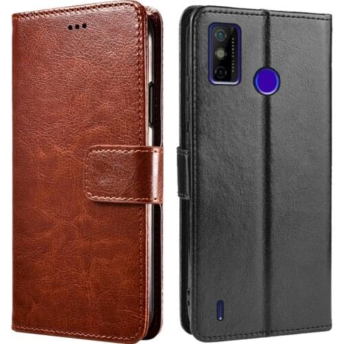 Vingtage Leather Flip Case For Tecno Spark 6 GO 2020 Spark7 Wallet Case For Telefones Celulares Tecno Camon 12Pro 15 Air 17 Etui