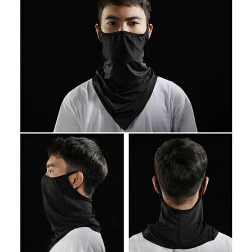 Outdoor Ventilation Full Face Mask Ice Silk Sunscreen Neck Set Riding Equipment Breathable Mesh Design With Holes