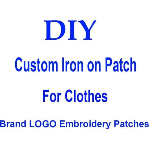 Custom Brand LOGO Patches Clothes Hat Badge Iron on Embroidered Dress Applique Clothing Stripes Vinyl Stickers Sew on Patch