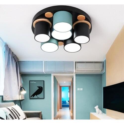 Nordic modern minimalist creative round LED ceiling lamp factory direct sales living room bedroom macaron lamp WF1020