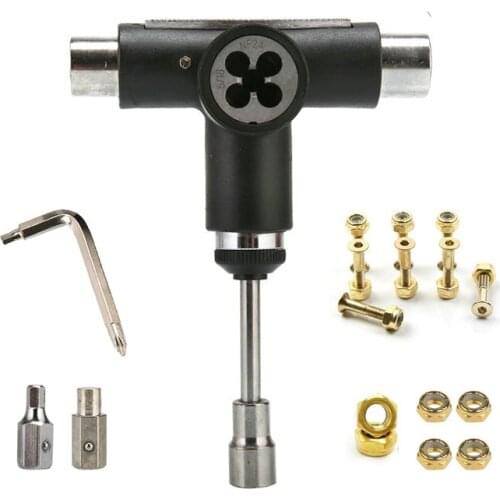 New Skateboard Tools 1pc Roller Skate Skateboard Adjusting Tool L Wrench 29mm gold bolts M10 nuts M8 nuts