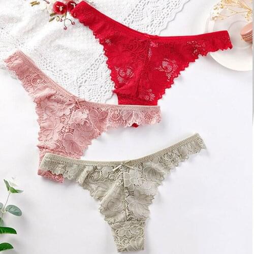 Underwear Sexy Women Panties G String Thong Pack Seamless Lace Panties Solid Color Transparent Underwear Lingerie Women new
