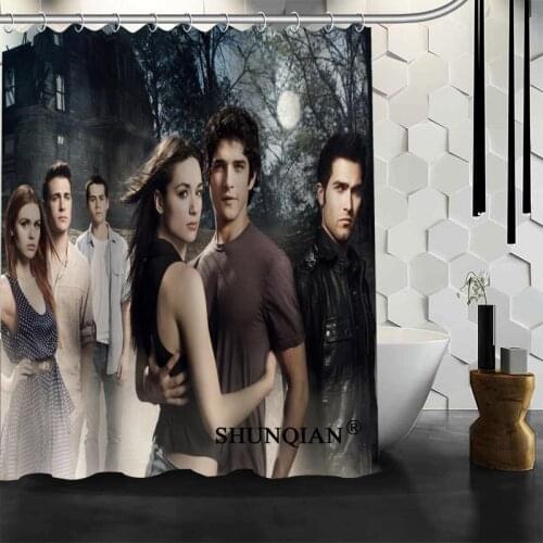 Shunqian Teen Wolf Shower Curtain 3D Printing 12 Hooks For The Bathroom High Quality Polyester Fabric Bath Curtain