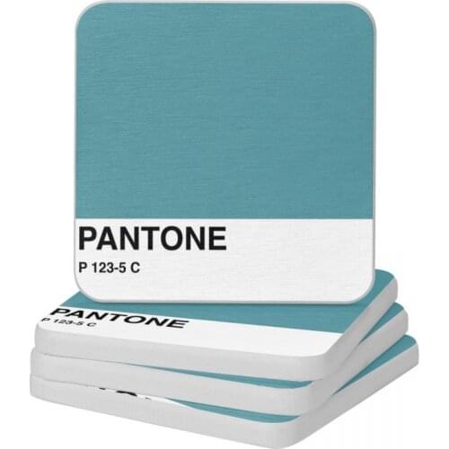 Pantone Blue Diatomite Square Round Coaster MildewProof Cup Bonsai Mat Soap Toothbrush Pad Diameter 10cm