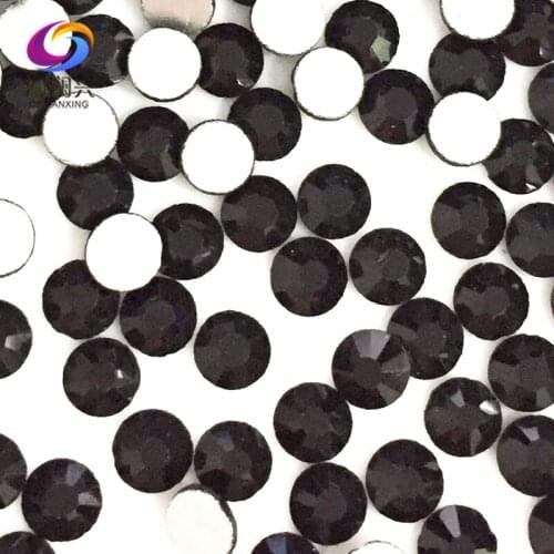SS3-SS10 1440pcs/lot black color Non HotFix flatback glass crystal 3D Nail Art Rhinestone diy Decorations MPHS
