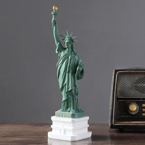 Statue of Liberty Model New York City Landmark Small Replica Ornament Resin Souvenir Collectible Gifts for Home Shelf