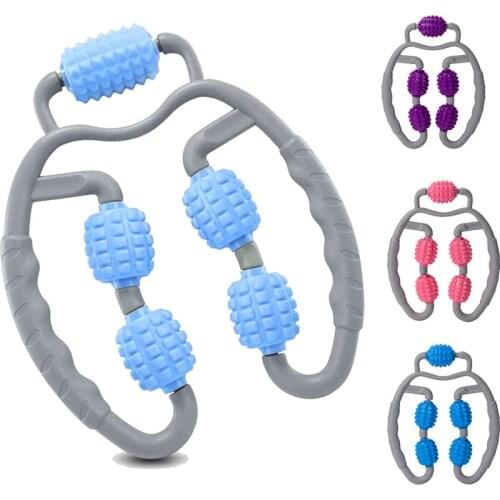 U Shape Point Massage Roller Handheld Foam Roller Massager For Arm Leg Neck Muscle Tissue For Fitness Gym Yoga Pilates Sports