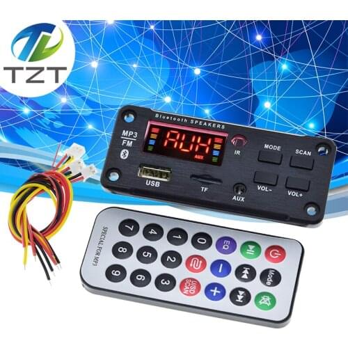 Big Screen 50W Amplifier MP3 WMA Decoder Board Bluetooth 5.0 USB FM AUX 3.5MM TF Radio Recording For Car Music Speaker