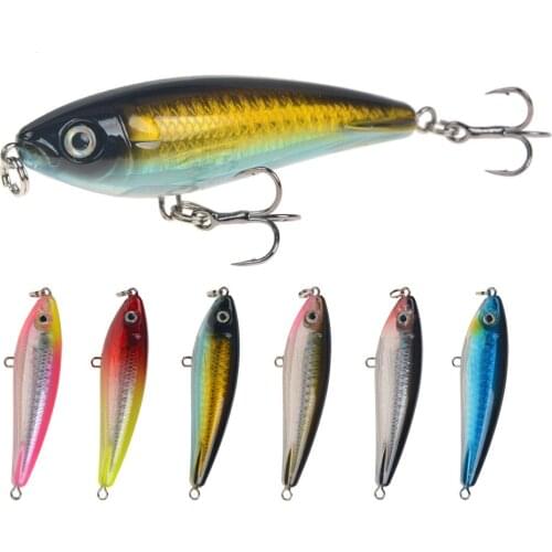 1pcs 2019 High quality sinking Fishing Lure Pencil Bait 75mm/12g Wobblers Artificial decoy japan Hard Bait with Blood slot hook