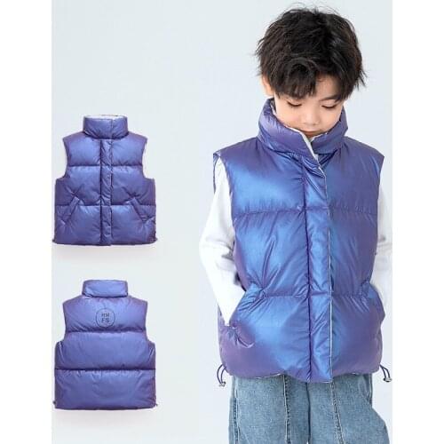 2021 Autumn Winter Children Vests Coats 4-12 Years Warm Waistcoats For Boys & Girls Red Yellow Blue Little Child Vests Unisex