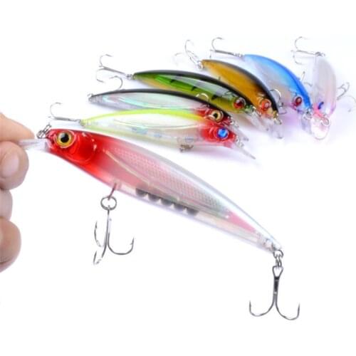 1Pcs 11cm 13.6g Plastic Floating Minnow Fishing Lure Laser Body Wobbler Hard Crankbait 3D Eyes Jerkbait Swimbait Pesca Tackle