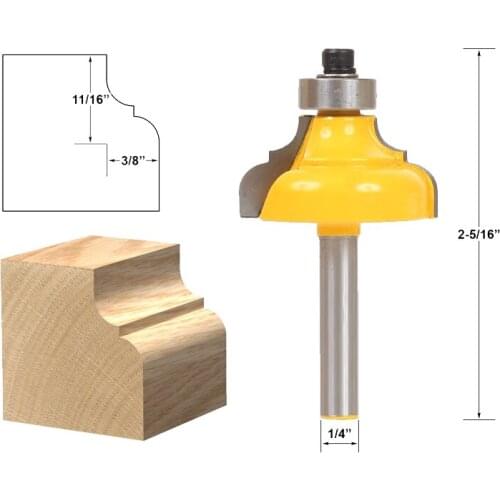 1pcs Classical Ogee Edging and Molding Router Bit Medium - 1/4" Shank