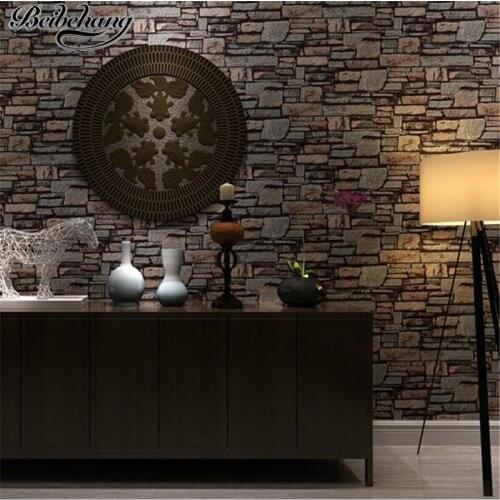Beibehang 3D Stereo Retro Brick Wallpaper Living Room Restaurant Brick Wallpaper Cafe Bedroom Background Wallpaper papier peint