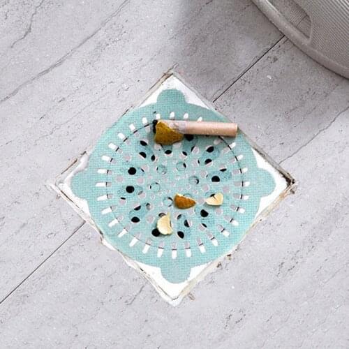 50pcs Hair Anti-blocking Floor Drain Sticker Household Disposable for Bathroom Bathtub JS22